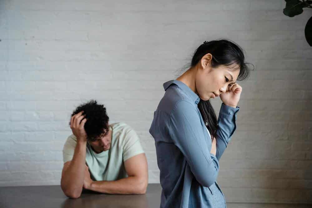 Couple after a breakup.